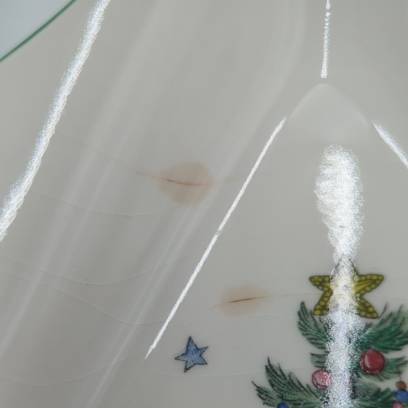 Nikko Ceramics Christmastine Candy Dish 11" Tree Plate Multicolor Made‎ In Japan - Picture 6 of 8